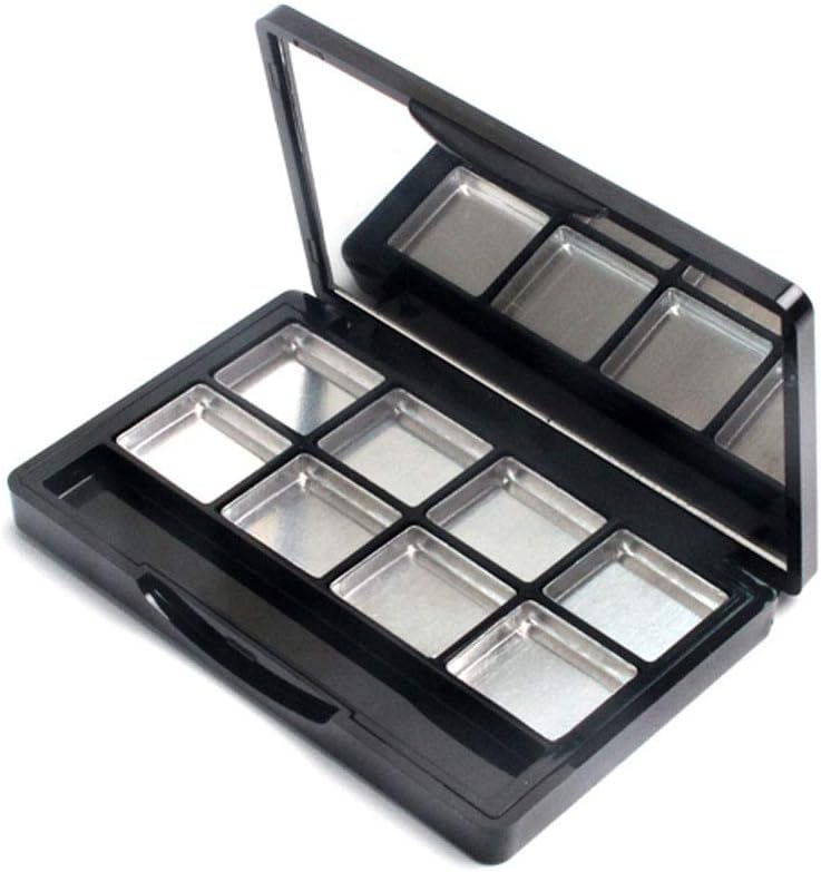 Empty Makeup Palette Black Portable Cosmetic Case for Eyeshadow Blusher Lipstick DIY Cosmetic Storage Travel Friendly Makeup Organizer Tray