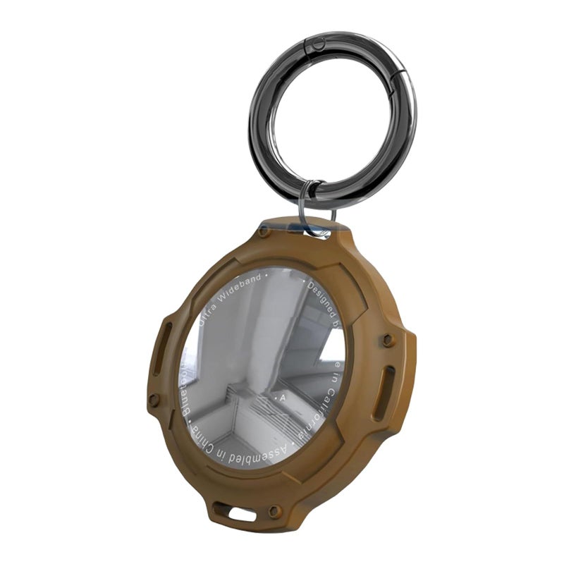 Brown Full Coverage Shockproof Protective Case With Keychain Holder For Trackers - Image 2