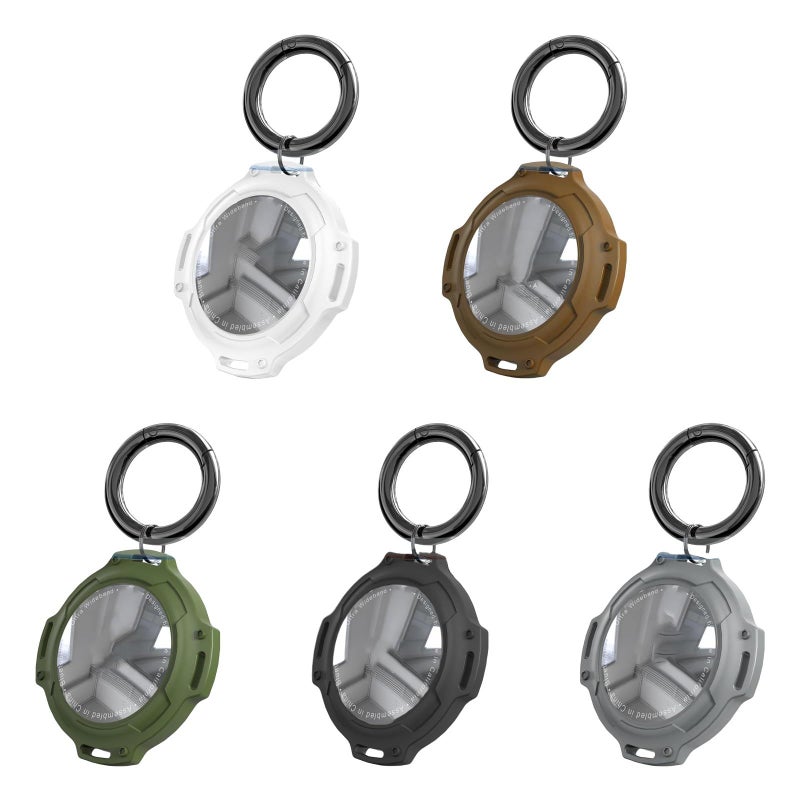 Brown Full Coverage Shockproof Protective Case With Keychain Holder For Trackers - Image 5
