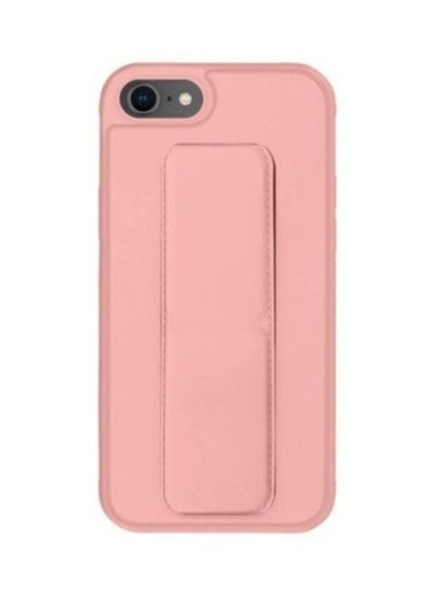 iPhone SE 2022 Case, iPhone 7 Case, Vertical Horizontal Kickstand Hand Strap Leather Case Foldable Stand Case for Apple iPhone SE 3rd Gen 2022/SE 2020/8/7 (pink)