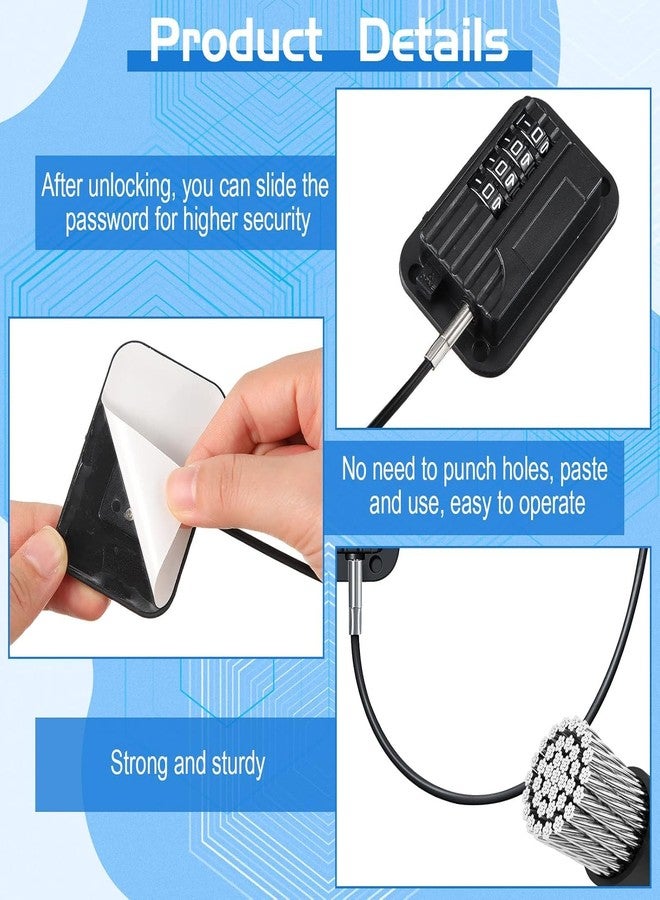 Styllent 2 Pcs Refrigerator Locks, Cabinet Locks with Combination, Heavy Duty Fridge Lock with 4 Digit Code for Kids Adults, Child Proof Fridge Lock, Drawers, Closets, Windows, Easy Install(Black) (2) - Image 3