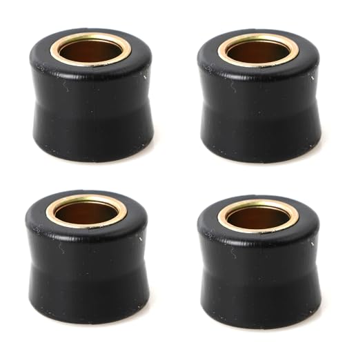 Minho 4Pcs 12MM Rear Shock Absorbing Suspension Bushing Set in Rubber Material Compatible with Most Motorcycles Scooter ATV UTV Go KartBlack Color - Image 1