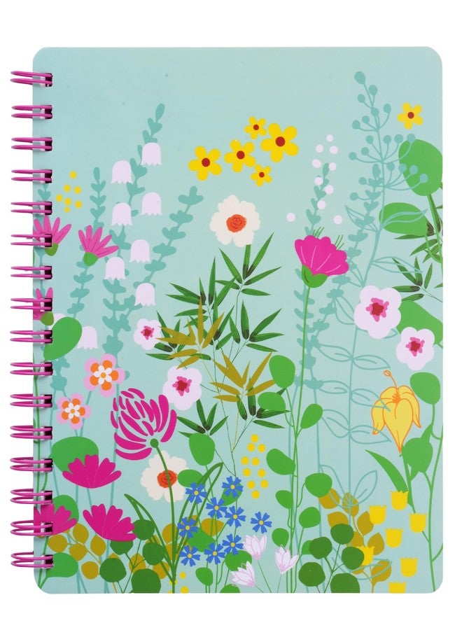 DOODLE B5 Hardbound Spiral Notebook Diary | 160 Undated Ruled Pages | 80 gsm Acid Free Paper | Open Flat To Write Comfortably (Floral Pop) - Image 1