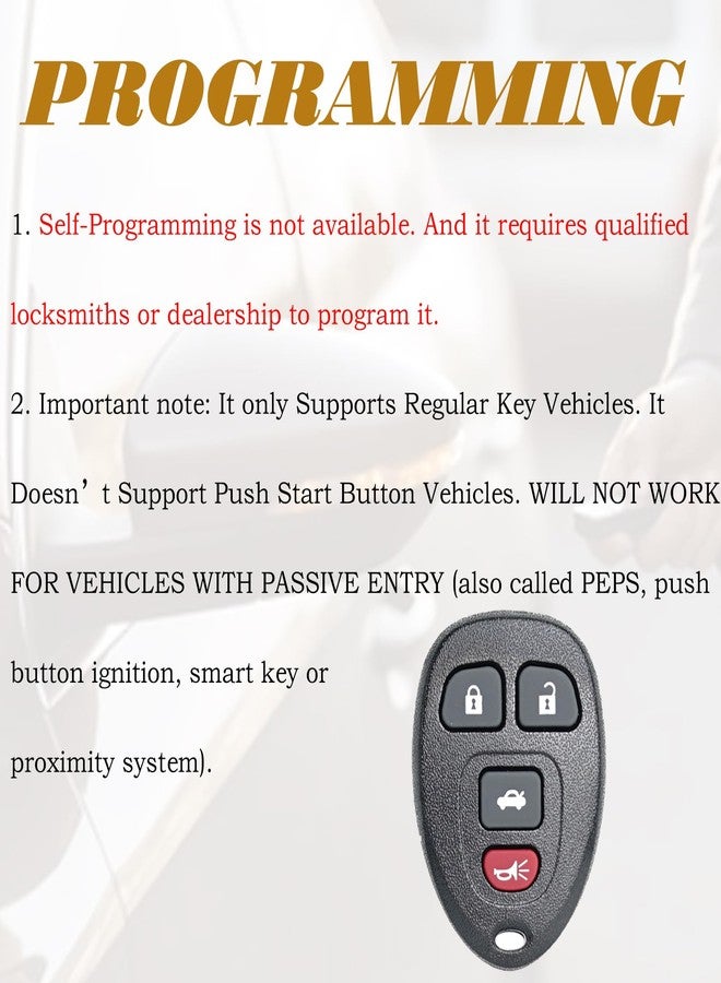 SUPALAND Keyless Entry Remote Control Key Fob Replacement Fits for Chevy Malibu Cobalt 2005-2012 Pontiac G5 G6 Grand Prix Solstice 2005-2010 Buick Lacrosse Saturn Aura Sky KOBGT04A 15252034 315 Mhz - Image 4