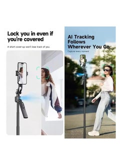 Generic Auto Tracking 360° Adjustable Holder with Stable Tripod, Portable Mobile Gimbal Selfie Stick, AI Face Tracking Camera Mount, Automatic Rotation for Vlogging and Video Calls  - Image 4