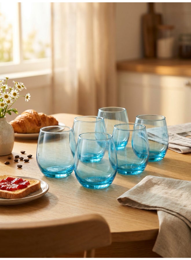 Luminarc طقم أكواب لومينارك 6 قطع سعة 320 مل، لون سماء مين، للعصير، الماء، المشروبات الغازية، المشروبات الكحولية، المشروبات الساخنة - Image 3