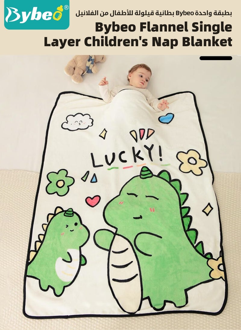 Bybeo Baby Blanket, Kids Blanket for Air-conditioned Room, Flannel Fuzzy Toddler Blanket for Couch, Sofa, Bedroom and Kindergarten, Lightweight and Super Soft, 140*100CM  - Image 2