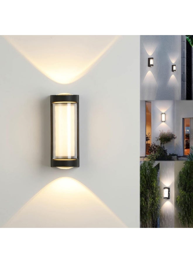 AFN Modern Outdoor Wall Light with Up and Down Illumination, Weather Resistant LED Wall Light for Exterior Walls, Entryways and Stair Areas, Contemporary Wall Mounted Lighting Fixture for Home Use - Image 5