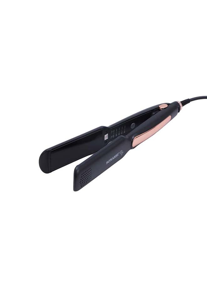 SONASHI Hair Straightener |40–45W Hair Styling Tool | Black Aluminum Plates for Even Heat | LED Light Indicator | Cut-Off Temperature Control | Anti-Slip Handle with Lock | 220–240V, 50/60Hz |SHS-2014N Black - Image 3
