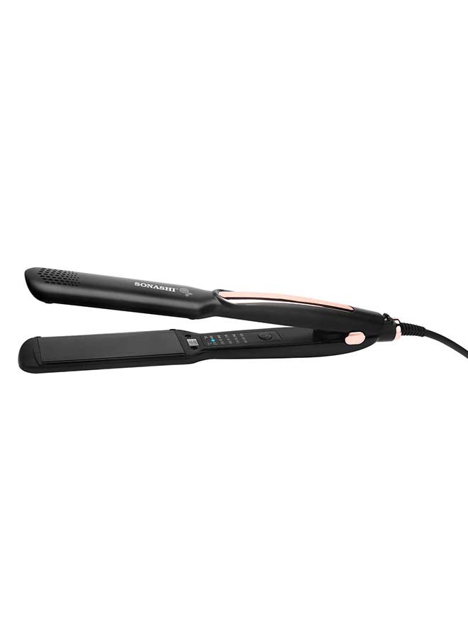 SONASHI Hair Straightener |40–45W Hair Styling Tool | Black Aluminum Plates for Even Heat | LED Light Indicator | Cut-Off Temperature Control | Anti-Slip Handle with Lock | 220–240V, 50/60Hz |SHS-2014N Black - Image 1