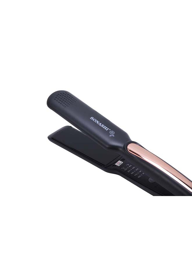 SONASHI Hair Straightener |40–45W Hair Styling Tool | Black Aluminum Plates for Even Heat | LED Light Indicator | Cut-Off Temperature Control | Anti-Slip Handle with Lock | 220–240V, 50/60Hz |SHS-2014N Black - Image 4