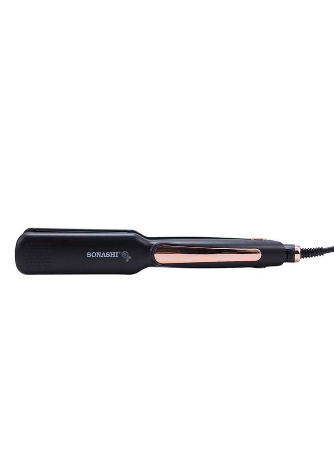 SONASHI Hair Straightener |40–45W Hair Styling Tool | Black Aluminum Plates for Even Heat | LED Light Indicator | Cut-Off Temperature Control | Anti-Slip Handle with Lock | 220–240V, 50/60Hz |SHS-2014N Black - Image 2