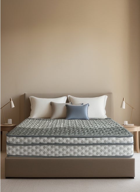 Sleepwell Ortho Pro Spring | 10 Night Trial | Impressions Memory Foam Mattress With Airvent Technology And 3-Zone Pocket Spring | Queen Bed Size (200L x 160W x 20H cm)