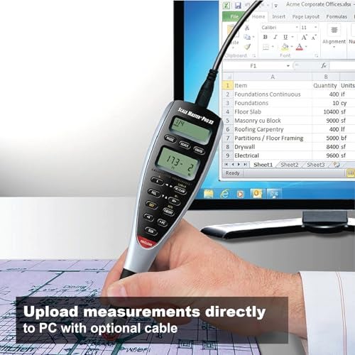 Calculated Industries 6135 Scale Master Pro XE Advanced Digital Plan Measure for Estimating Plan Takeoffs on Printed Blueprints | 91 US Imperial and Metric | 10 Custom Scales for Out of Scale Plans , White - Image 4