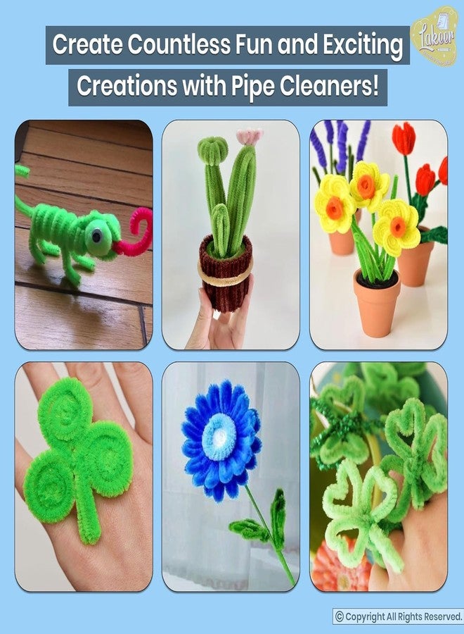 KUMUDAM Pipe Cleaners for DIY Crafts, Bouquet Making, Flower Arrangements, Festival Decorations, 100 Pieces (Green) - Image 3