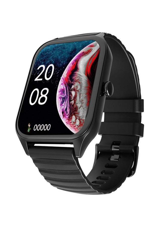 HAMMER Stroke 1.96" Calling Smart Watch with Strong Metallic Body, in Built Games, 100+ Sports Modes, Customized Watchfaces (Black) - Image 1