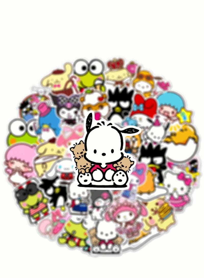100 Pieces Hello Kitty DIY Skateboard Water Cup Hand Ledger Suitcase Stickers - Image 3