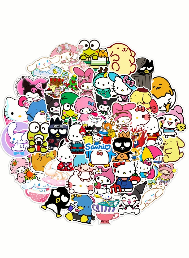 100 Pieces Hello Kitty DIY Skateboard Water Cup Hand Ledger Suitcase Stickers - Image 4