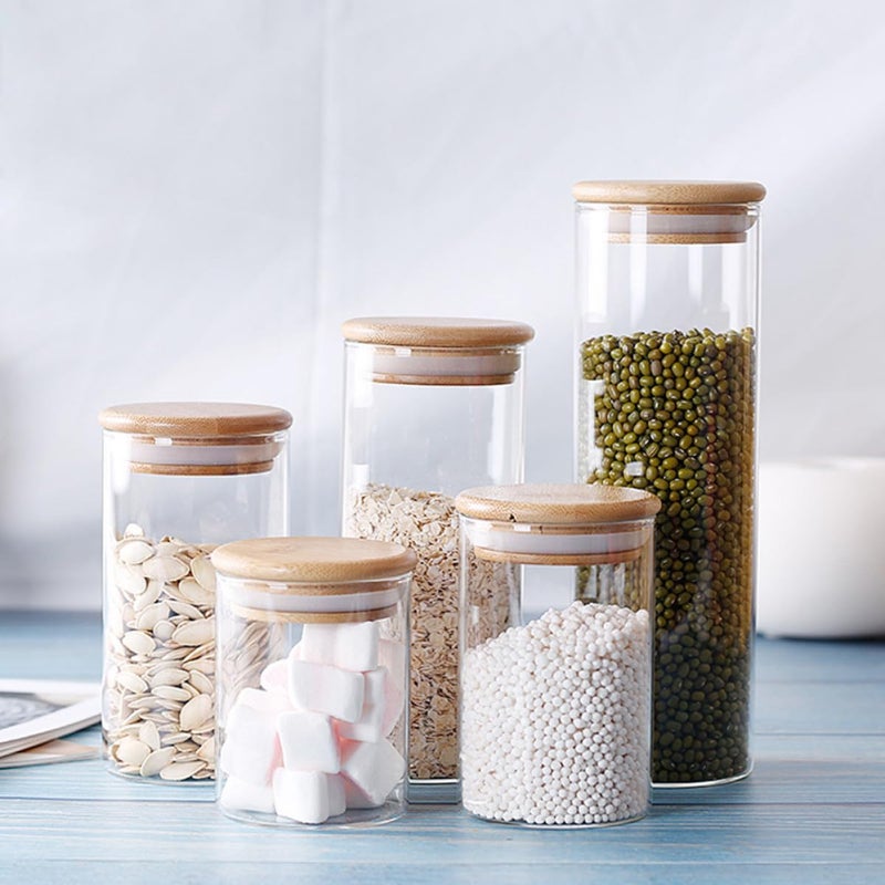 High Borosilicate Glass Food Storage Jar 550ml with Lid Sealed Container for Cereal Grain Kitchen Pantry Organization - Image 5