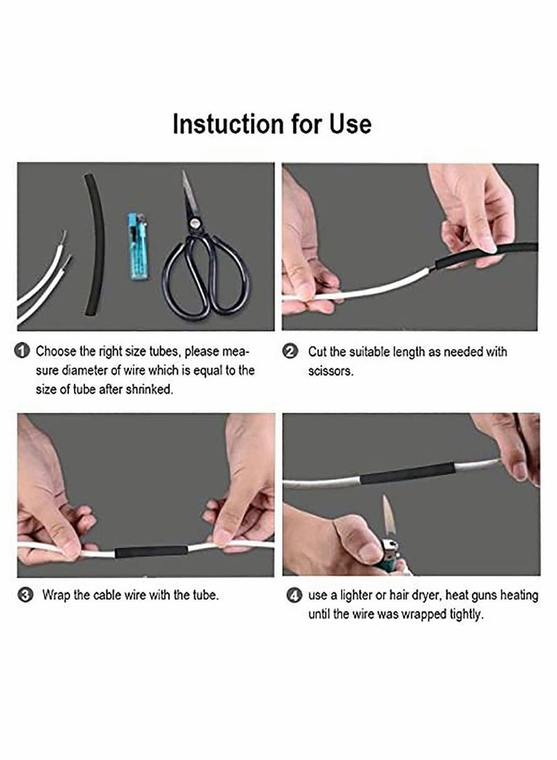 Y&D Heat Shrink Tubing Insulation Tubes, Set Thermal casing Electrical Wire Cable Wrap Wrap, Kit, Flame Retardant Connection  - Image 3