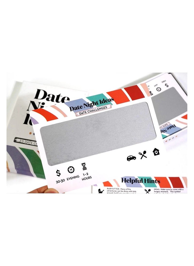 Generic - 1-Piece Romantic Couples Gift Fun and Adventurous Date Night Ideas Card,Scratch Off Card Game with Exciting Ideas for Couple - Image 1