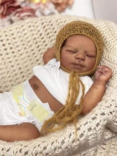 Zero Pam Black Reborn Baby Dolls Silicone Full Body18 in Anatomically Correct Boy Full Silicone Baby Doll Black Reborn Dolls Realistic Babys Doll with Accessories - Image 4