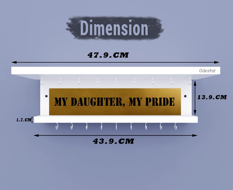 Odestar Large Medal Holder- My Daughter My Pride- White - Image 4