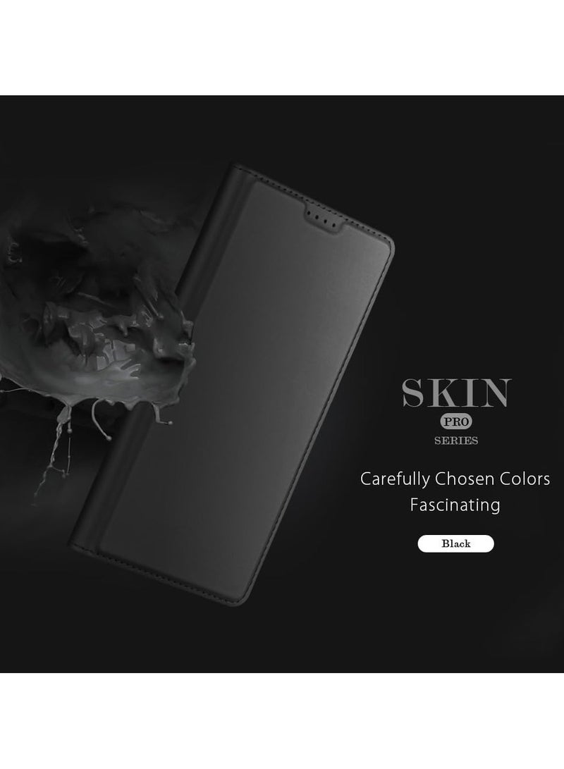 VKL Case Compatible with Honor Magic 7 Pro 5G Case, PU Leather Flip Case with Card Slot, Soft TPU Inner Shell Shockproof Protective Back Cover for Honor Magic7 Pro (Black) - Image 2