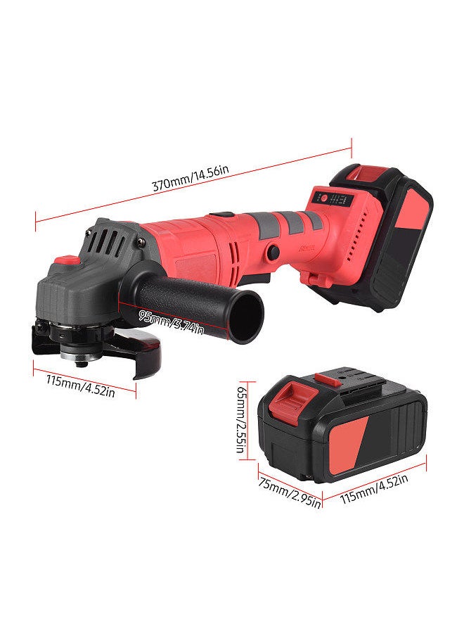 Generic - Battery-operated Electric Angle Grinder Tool Kit Portable Lithium Battery Brushless Grinder Machine Rechargeable 21V Cordless Handheld Lithium Grinder Tool - Image 1