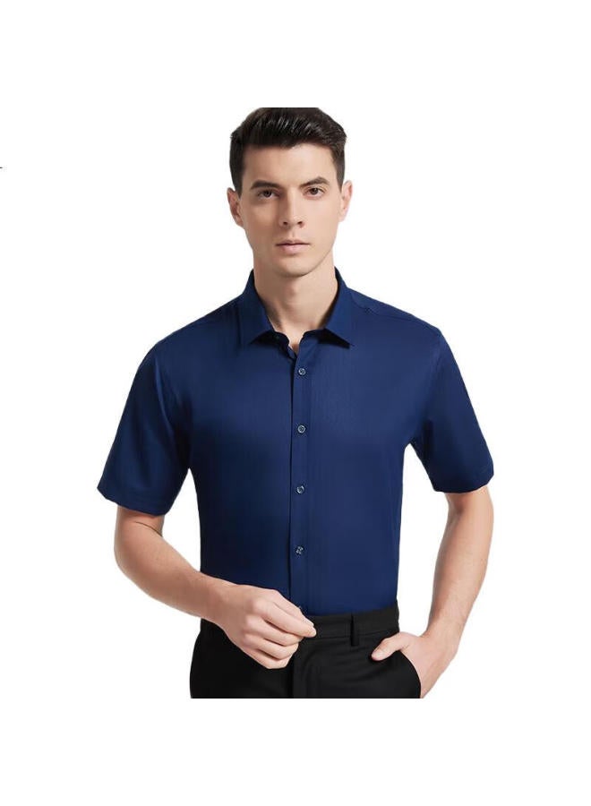 ROMON Men'S Short Sleeve Cotton Shirt Middle-Aged Youth Business Half Sleeve Dad'S Top Men'S Wear - Image 3