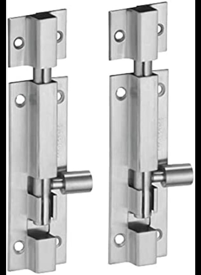 ABBASALI Stainless Steel Heavy Duty Tower Bolt Door Latch 6 Inch (10mm) SS and Chrome Finish  - Image 1
