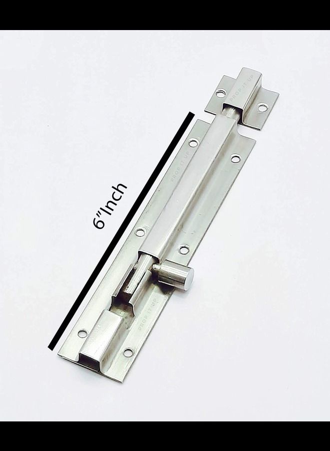ABBASALI Stainless Steel Heavy Duty Tower Bolt Door Latch 6 Inch (10mm) SS and Chrome Finish  - Image 3
