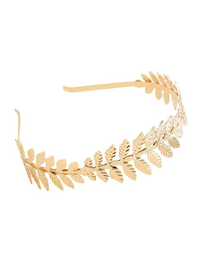 SALOCY Headbands Leaf Branch Bridal Hair Crown Head (Gold) - Image 5
