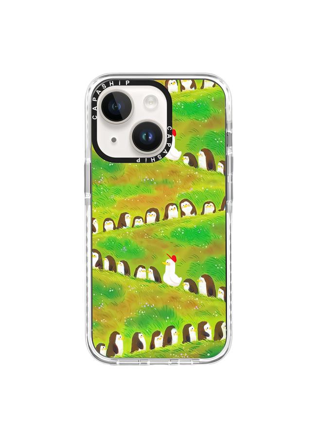 اس-توب جراب لهاتف iPhone 15 Plus بنمط توضيحي بسيط وغطاء كامل للهاتف - Image 1