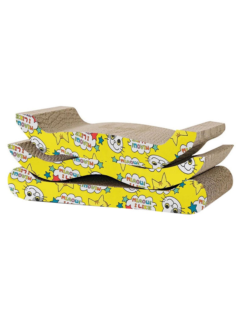 CATANES 3 Packs Of Cat Scratchers Cardboard Cat Scratch Pad with Premium Scratch Textures Design Durable Cat Scratching Pad - Image 2