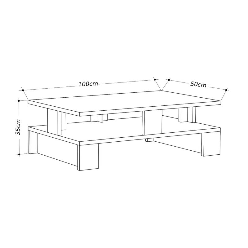 Furniture Store Coffee table - Height 35 cm - Width 100 cm - Depth 50 cm, from Furniture Store. - Image 2