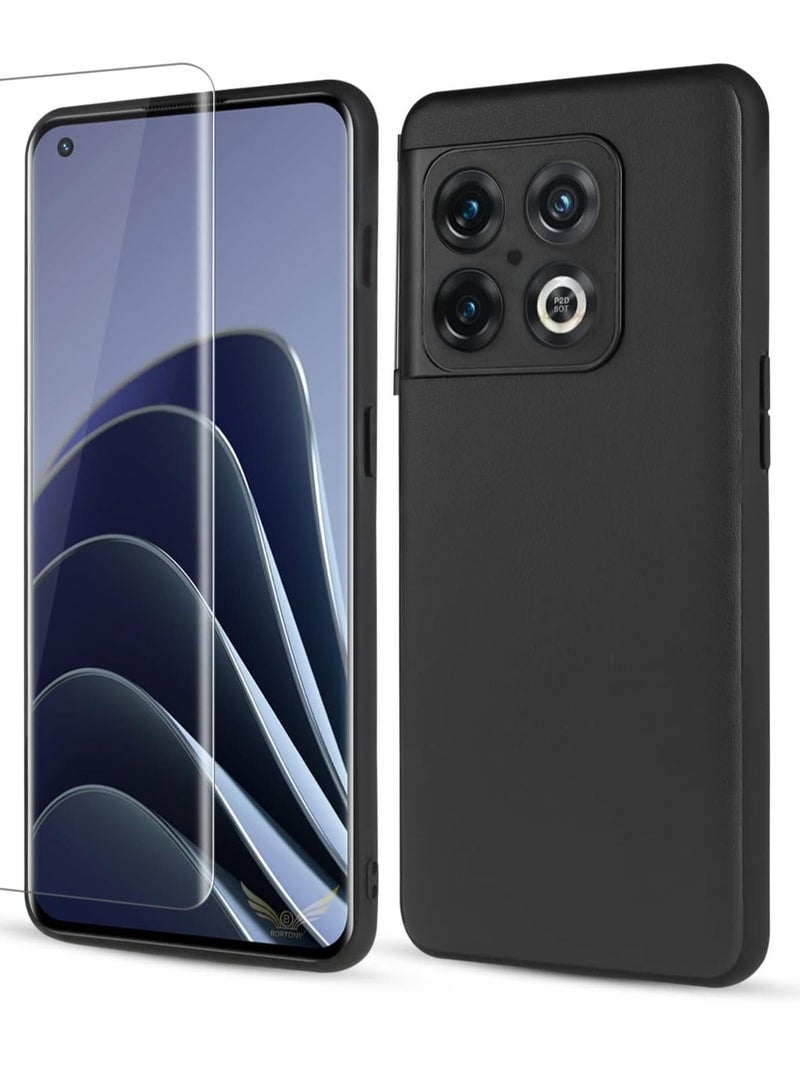 MUNTAQI OnePlus 10 Pro 5G Case with Screen Protector - Ultra Slim Soft Silicone Liquid Case, Shockproof Full Body Protection Cover (6.7 Inch) - Image 1