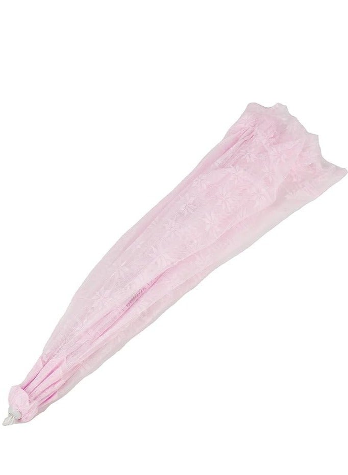 Children's Foldable Mosquito Net Polyester Size L 77 X 121 X 45 cm Pink - Image 3