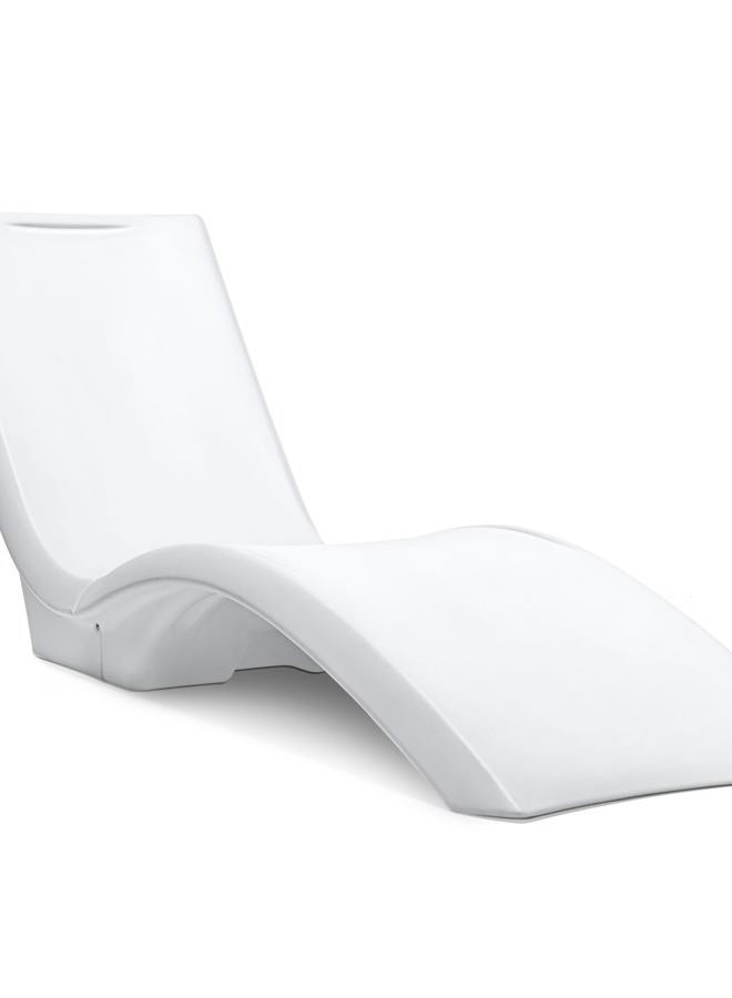 Step2 Vero Pool Lounger, Fade-Resistant, Waterproof Patio Furniture, Pool Lounge Chair for Sun Shelf, Use in Pools with Shelves Up to 9-Inches Deep or Outside Pool Deck, Weighted, White - Image 1