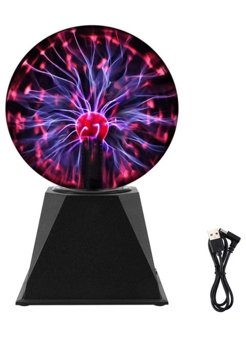 Plasma Ball 6 inch Interactive Touch Responsive Nebula Crystal Lamp Sphere Electric Lightning Effect Globe USB Plug in for Kids Science Education Fun Gift