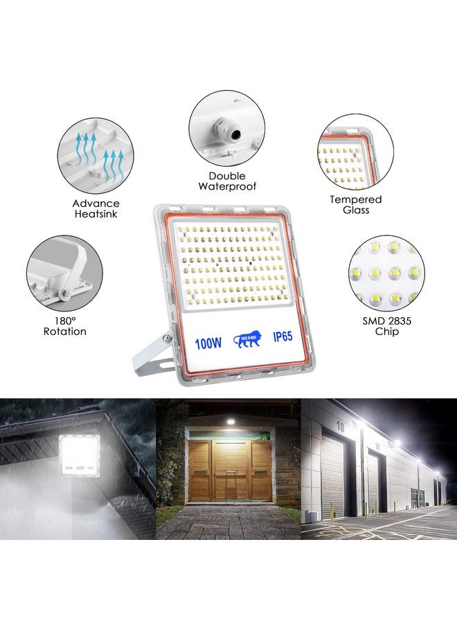 Gesto Gesto 100W Lens Flood Light - Ip66 Waterproof Led Lights with 120 Wide Beam | Halogen Light,Focus Light for Yard,Showroom,Shop, Factory,Garden,Temple,Tent, Warehouse,Playground (Cool White)-Pack of 2  - Image 3