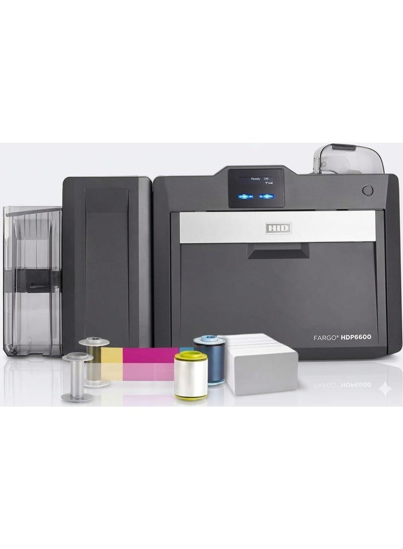 فارجو Fargo HDP6600 Dual Sided ID Card Printer, 600dpi Resolution With 84921 YMCK Full-colour ribbon,84900 HDP6600 Standard Clear Film & 086515 Asure ID 7 SOLO - Digital Delivery | 94640 - Image 3