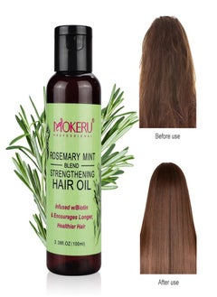 MOKERU 100ml Rosemary Mint Strengthening Hair And Scalp Essential Oil And Shampoo, Strengthens Hair, Moisturize Hair 3.38fl.oz  - Image 5