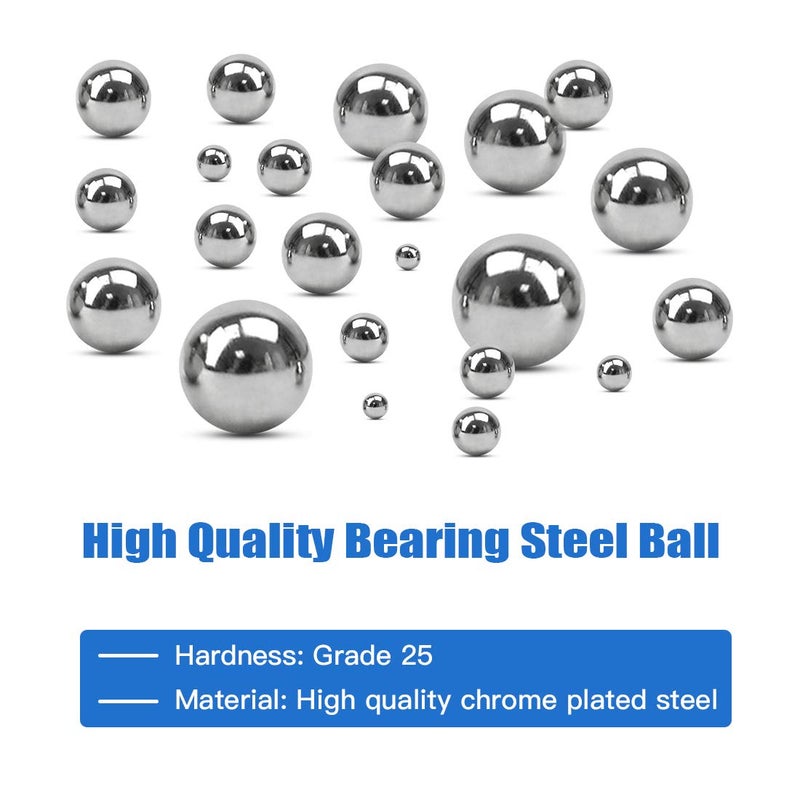 Glarks 500Pcs 11 Size 3/32''-13/32'' SAE Precision Chrome Steel Assorted Loose Bicycle Bearing Ball Assortment Kit (SAE) - Image 3