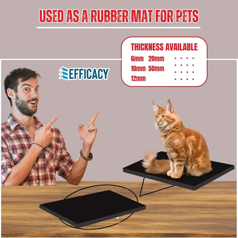 EFFICACY Shalitex Rubber Foam Expansion Joint Filler Board, Rubber Foam Sheet Size 61 x 30 cm (24 x 12 Inches) 18mm Thick for Plumbing, Gaskets DIY Material, Supports, Abrasion, Flooring - 5Pc - Image 4