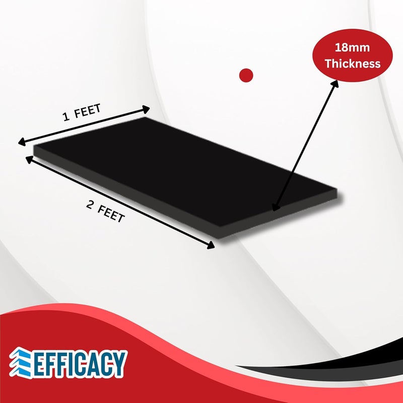 EFFICACY Shalitex Rubber Foam Expansion Joint Filler Board, Rubber Foam Sheet Size 61 x 30 cm (24 x 12 Inches) 18mm Thick for Plumbing, Gaskets DIY Material, Supports, Abrasion, Flooring - 5Pc - Image 2