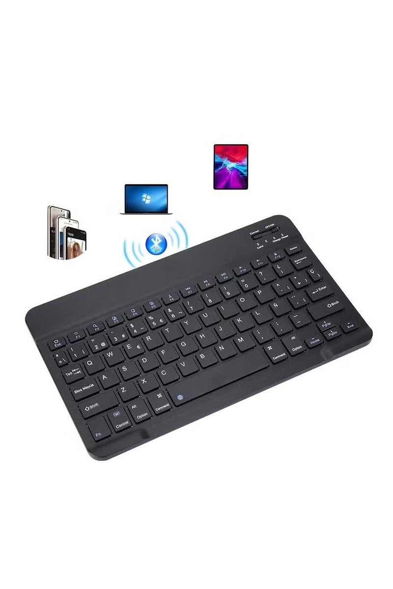 UMIXPRO Ultra Slim Bluetooth Keyboard Portable Mini Wireless Keyboard Rechargeable for Apple iPad iPhone Samsung Tablet Phone Smartphone iOS Android Windows 10 inch - Image 1