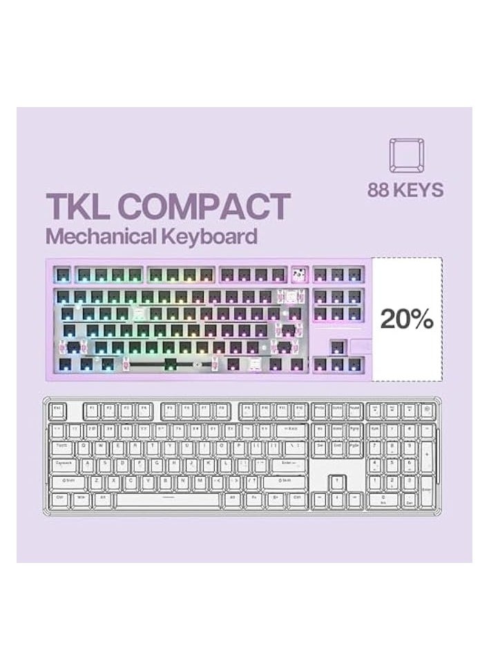 erorex x Feker Galaxy80 Gaming Keyboard Kit, Aluminum Alloy Wired Mechanical Keyboard, Gasket-mounted Custom Barebones Kit, Hot Swappable, NKRO RGB Keyboard Kit for Win/Mac/Linux (Purple, Kit)  - Image 3