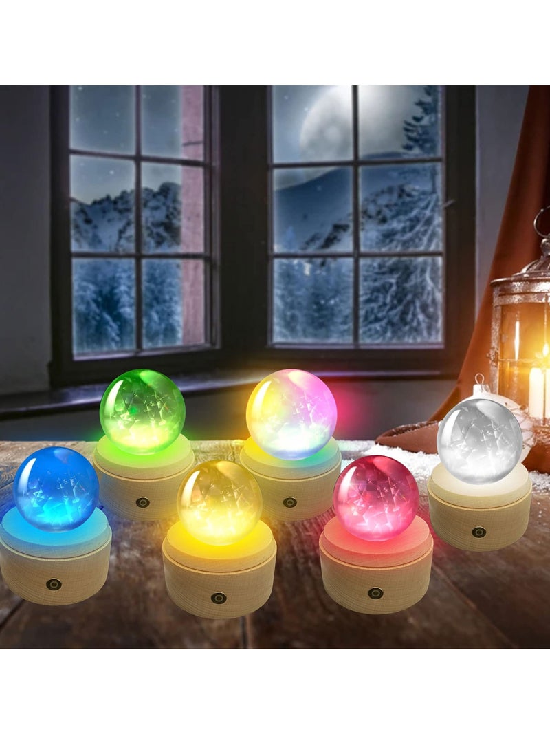 SYOSI - SYOSI, Wood LED Display Base, Rotating Round Wooden Lighted Display Base Stand with 8 Lighting Modes - Image 1