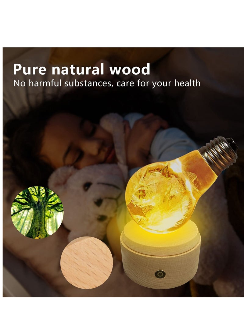 SYOSI - SYOSI, Wood LED Display Base, Rotating Round Wooden Lighted Display Base Stand with 8 Lighting Modes - Image 1